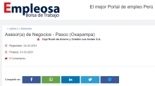 Asesor(a) de Negocios - Pasco (Oxapampa)