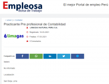 Practicante Pre profesional de Contabilidad