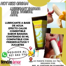 Hot Kiss Banana sabor plátano Hot Kiss para sexo oral 30 ml