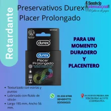 Preservativos Durex Placer Prolongado Caja 3 UN