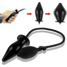 Plug Anal Inflable Pump Play - 12 cm Fácil de limpiar Hecho de material ABS de silicona de alta calidad.
