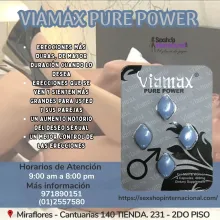 POTENCIADOR NATURAL Viamax Pure Power HASTA 48 horas - SEXSHOP MIRAFLORES