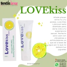  Lubricante love kiss limon Adecuado para masajear todo el cuerpo lubricar y humedecer
