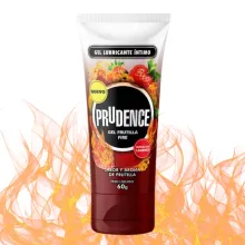 Gel Lubricante Prudence Uso oral vaginal y anal 60 G Sabor Frutilla A base de agua Gel íntimo