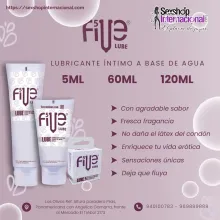 FIVE LUBE LUBRICANTE INTIMO A BASE DE AGUA EN SACHET Y TUBOS