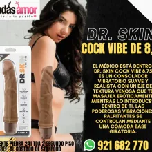 Dr. Skin Vibe 6 Dildo 8.75 Vibrador Realista Muy Suave Múltiples configuraciones de velocidad ajusta