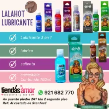 Lubricantes Lala Hot Sensación caliente lubricante con Sabor chocolate fresa intensa menta piña y morazul. 