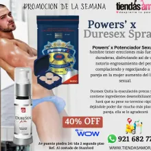 Powers x Potenciador y Retardante Duresex Spray Quita la eyaculación precoz ya 