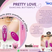 PRETTY LOVE VIBRADOR DE BRAGUITAS CON CONTROL REMOTO - MARIPOSA BAILANTE