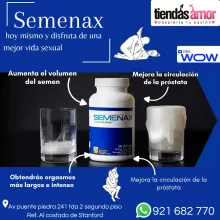 Semenax 90 Caps Aumenta el volumen del semen Aumenta la motilidad de tus espermatozoides
