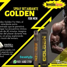  Golden For Men Retardante Prolongador íntimos por mas de 40 minutos. Imagina disfrutar del placer durante más tiempo