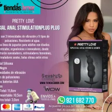 Plug Special Anal Stimulation Vibrador Pretty Love Negro Plug con 3 Intensidades de vibración y 9 tipos de pulsaciones