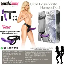 Ultra Passionate Harness - Dual Motor Vibration Flesh