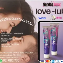 Lubricante Love Lub 120g - Seguro y no mancha la ropa Para uso con o sin Preservativo